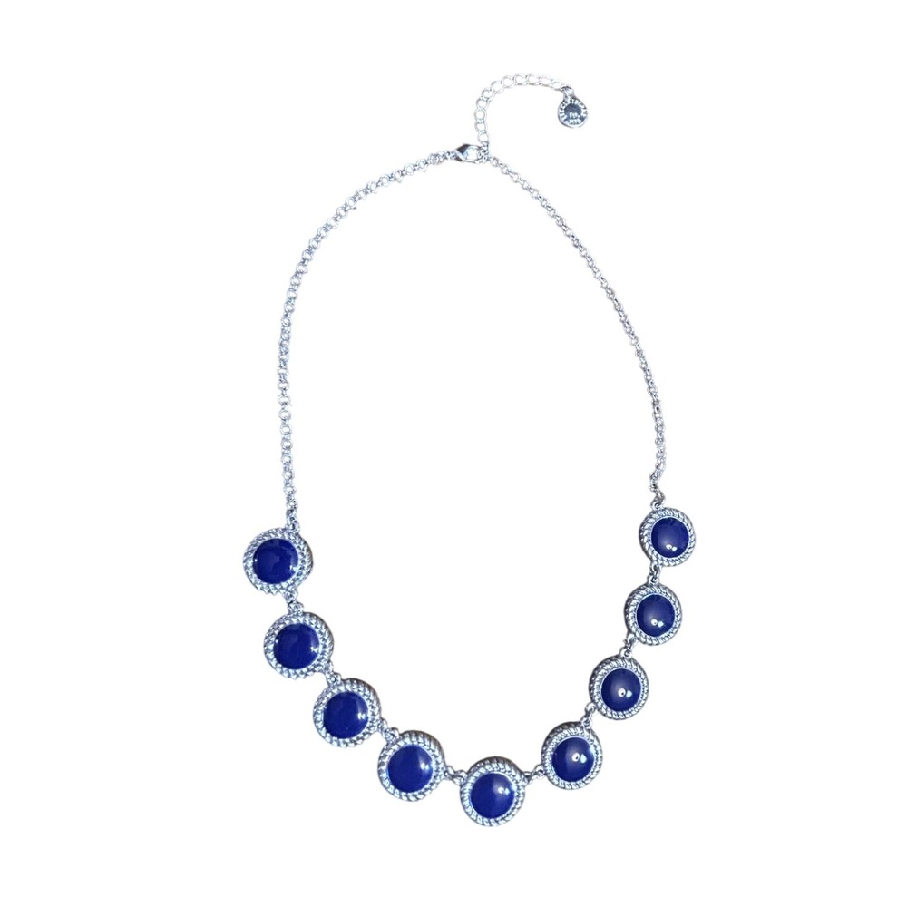 Beautiful Liz Claiborne Necklace Blue and Silver With Extender